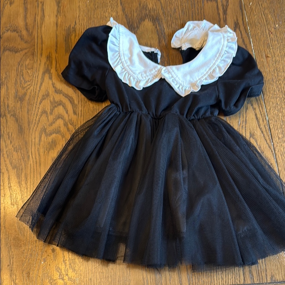 Classic Black and White Kids Costume Dress